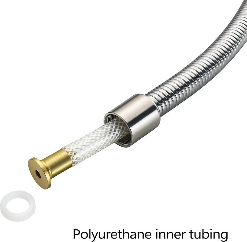 LOWCUS Replacement B-0044-H Pre-Rinse Hose for T&S Brass, 44 Inches Flexible Stainless Steel Hose with Heat Resistant Handle - Image 3